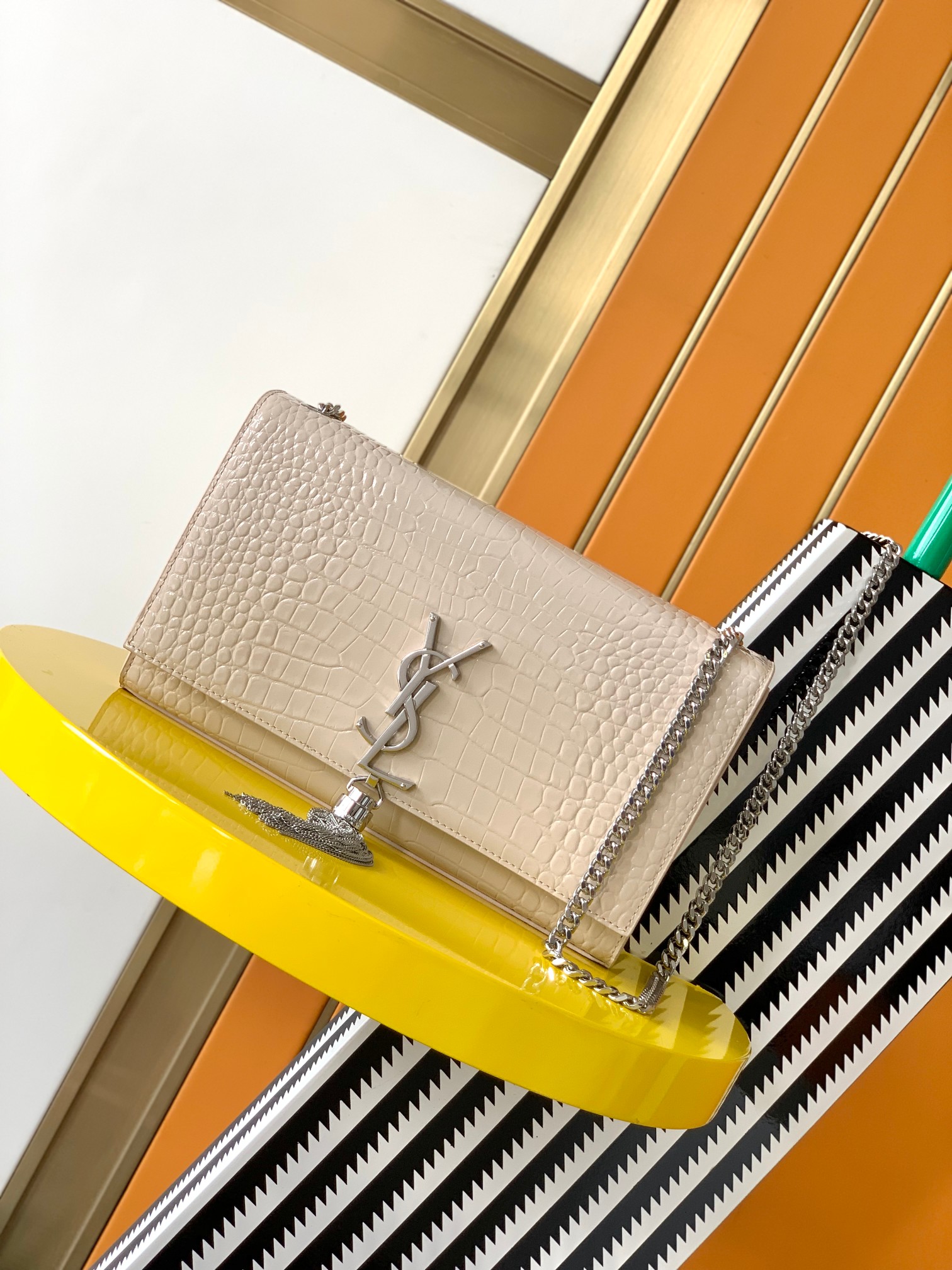 YSL Kate 24cm Crocodile Pattern Bag - Top Quality - Image 9