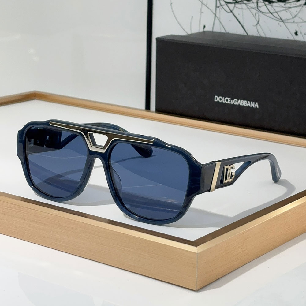DOLCE & GABBAN DG Mirror Leg Hollowed Out Logo Sunglasses Top quality - Image 5