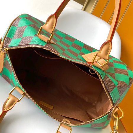 LV Damier Pop Speedy Bandoulière 40 Bag Jaune Mat - Image 9