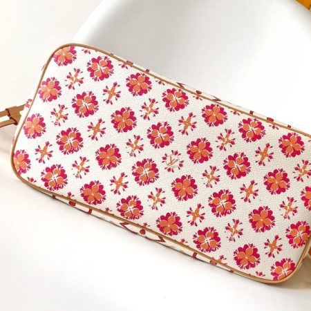LV Neverfull MM Pool Coral in Canvas - Image 6