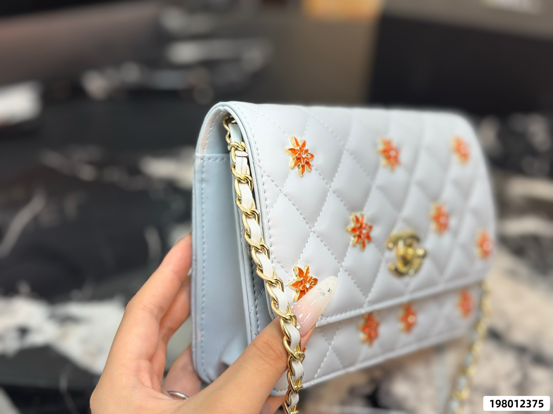 Chanel WOC Badge Chain Clutch - Image 6