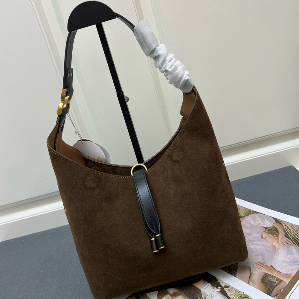 Chloe Marcie Suede Leather Bag - Image 7
