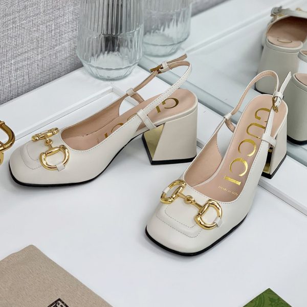 Gucci Buckle High Heels Slide Sandal