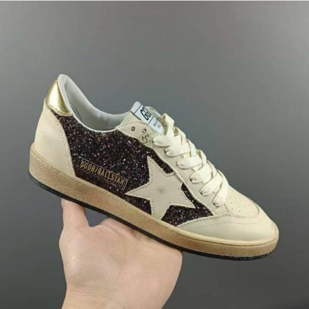 Golden Goose Ball Star Leather round-soled platform sneakers