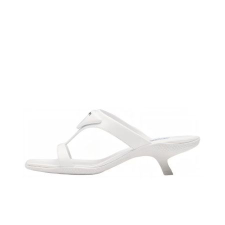 Prada  Polished Leather Sandals Slide - Image 2