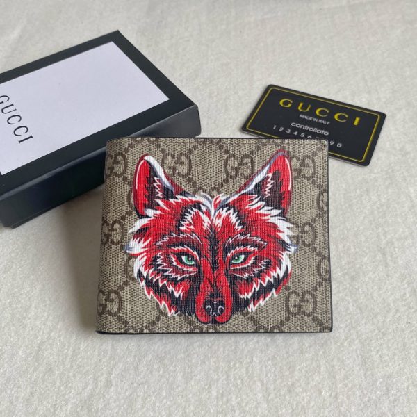 Gucci Unisex GG Supreme Printed Short Wallet