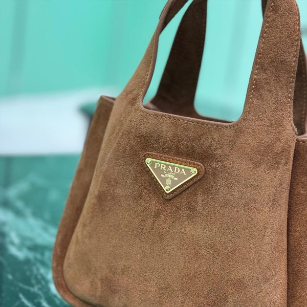 Prada mini suede tote bag 10A quality 1BA349