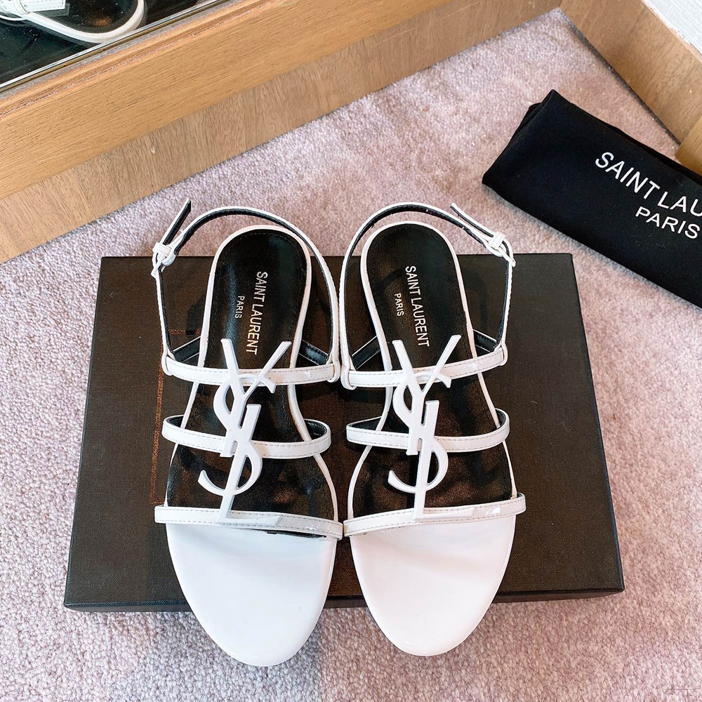 Saint Laurent YSL Open-toe Fashion Goes With Everything Slide Sandal - Image 5