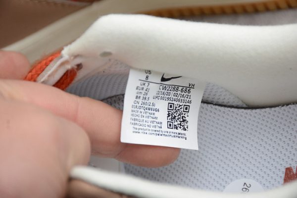 Nike Air Force 1 07 ESS White Brown Metallic Gold CW2288-686