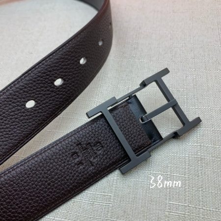 Hermes H Belt Buckle & Reversible Black For Women, Women Belt 380MM - Image 7