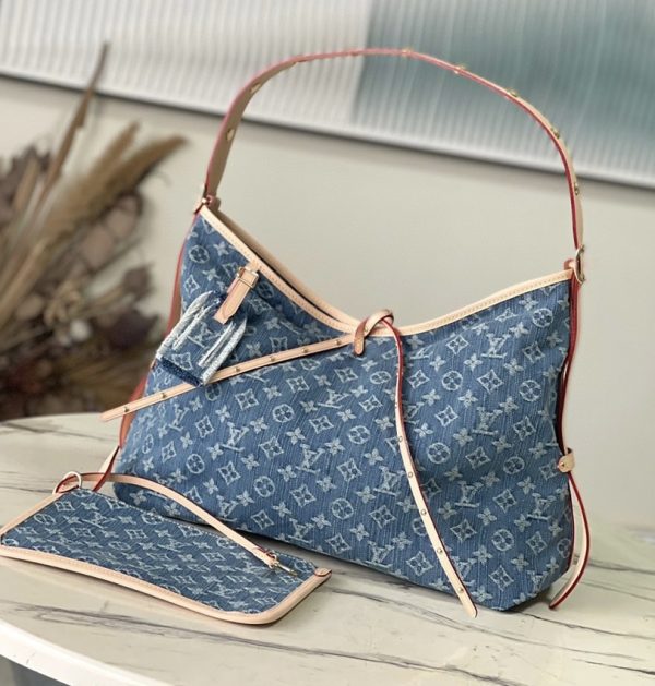 LV CARRYALL Denim Bag