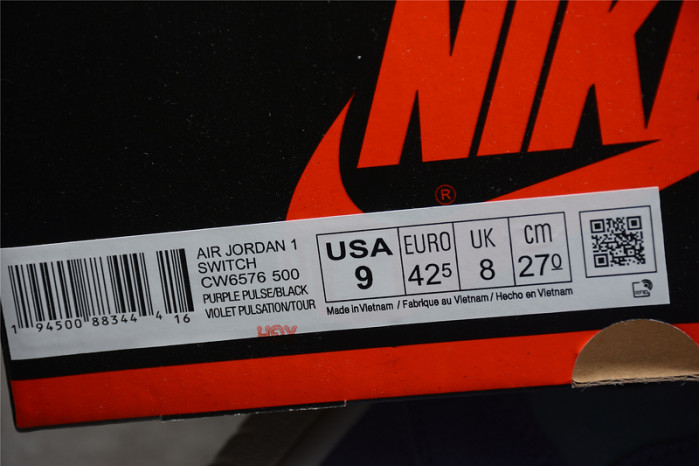 AIR JORDAN 1 HIGH SWITCH PURPLE PULSE CW6576-500 - Image 10