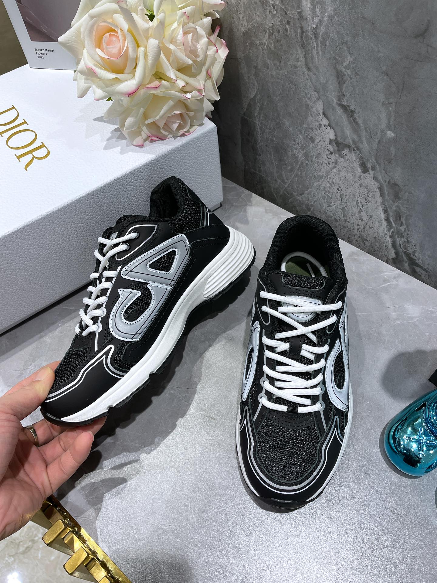 Dior B30 Dad Sneakers Black (AA Normal Quality Version) - Image 8