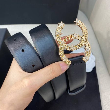 Chanel Belt With Double C Buckle Black Women Belt 30MM - Image 5