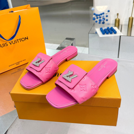 LV Comfortable Leather Flip-fFops  Slide Sandal - Image 6