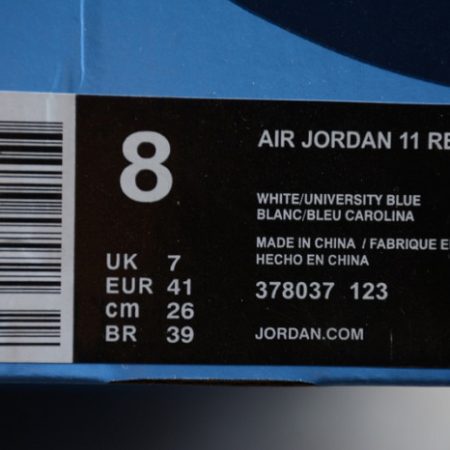 AIR JORDAN 11 RETRO "WIN LIKE 82" university blue mens 378037-123 - Image 6