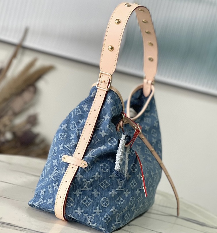 LV CARRYALL Denim Bag - Image 3
