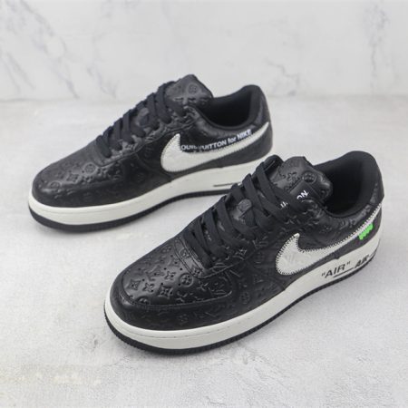 LV x Nike Air Force 1'07 LV8 Low Black/white/LV Monogram - Image 6