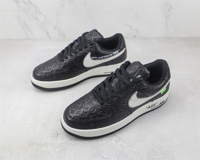 LV x Nike Air Force 1'07 LV8 Low Black/white/LV Monogram - Image 6