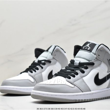 Jordan 1 Mid Light Smoke Grey 554724-092 - Image 3
