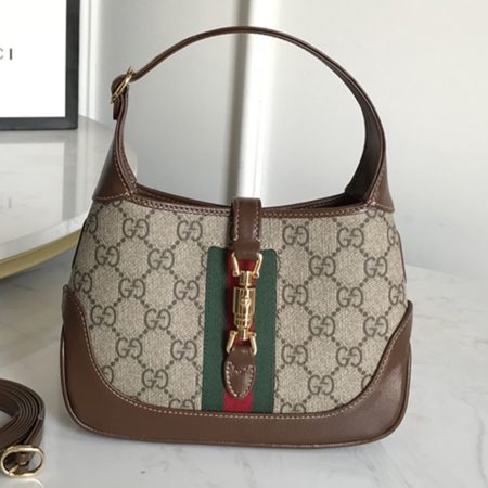 Gucci Jackie 1961 Canvas & Leather Shoulder Bags - Image 5