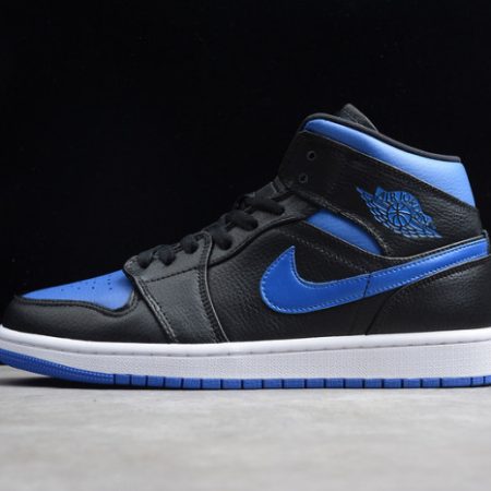 Air Jordan 1 Mid black hyper royal 554724-068 - Image 2