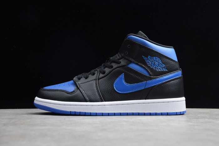 Air Jordan 1 Mid black hyper royal 554724-068 - Image 2