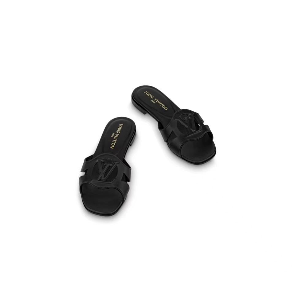LV Lsola Leather Flat Aandals Slide Sandal - Image 2