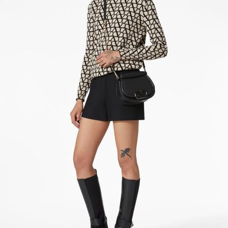 Valentino VLogo Grainy Flap Tote - Image 2