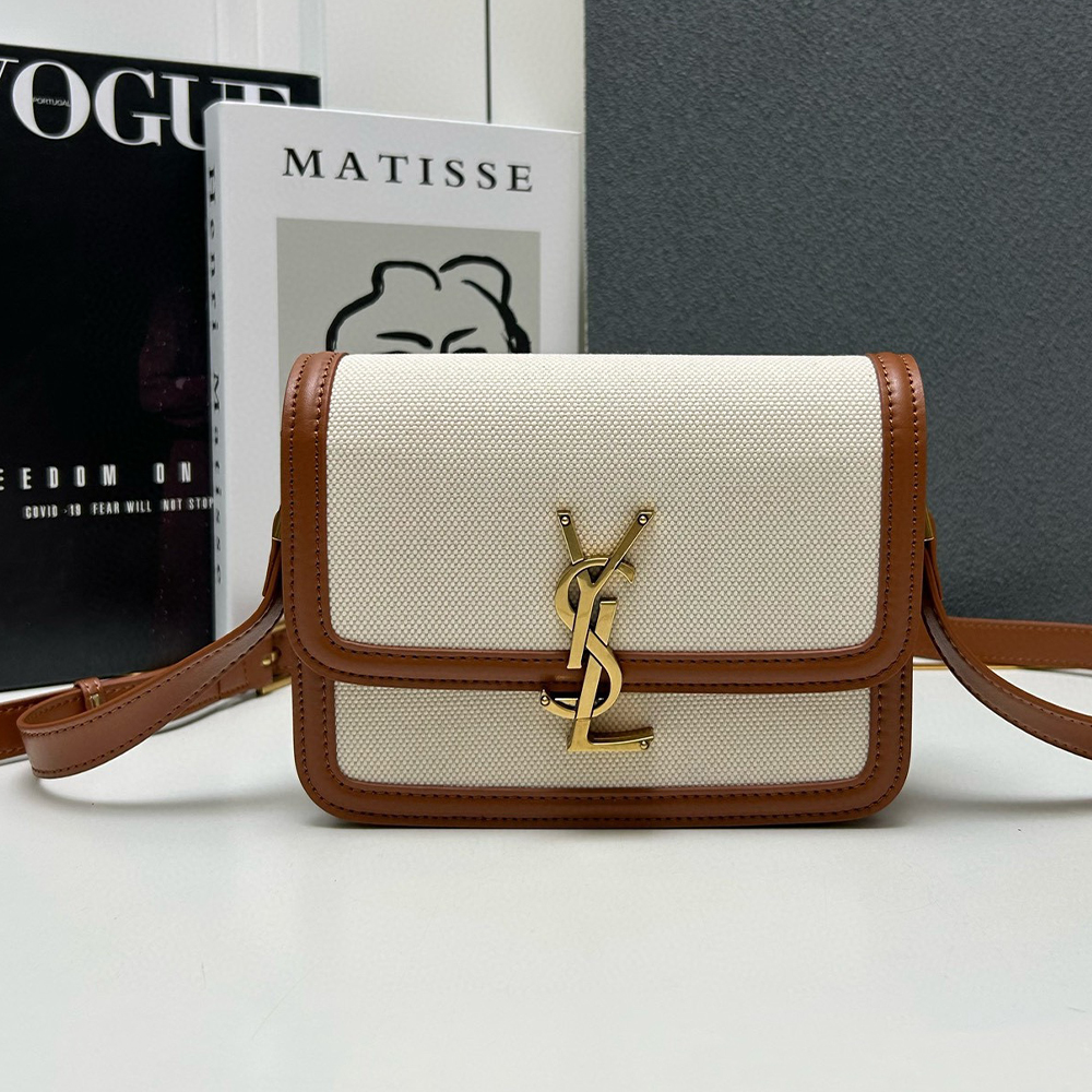 Saint Laurent YSL Solferino Canvas Box Bag - Image 2