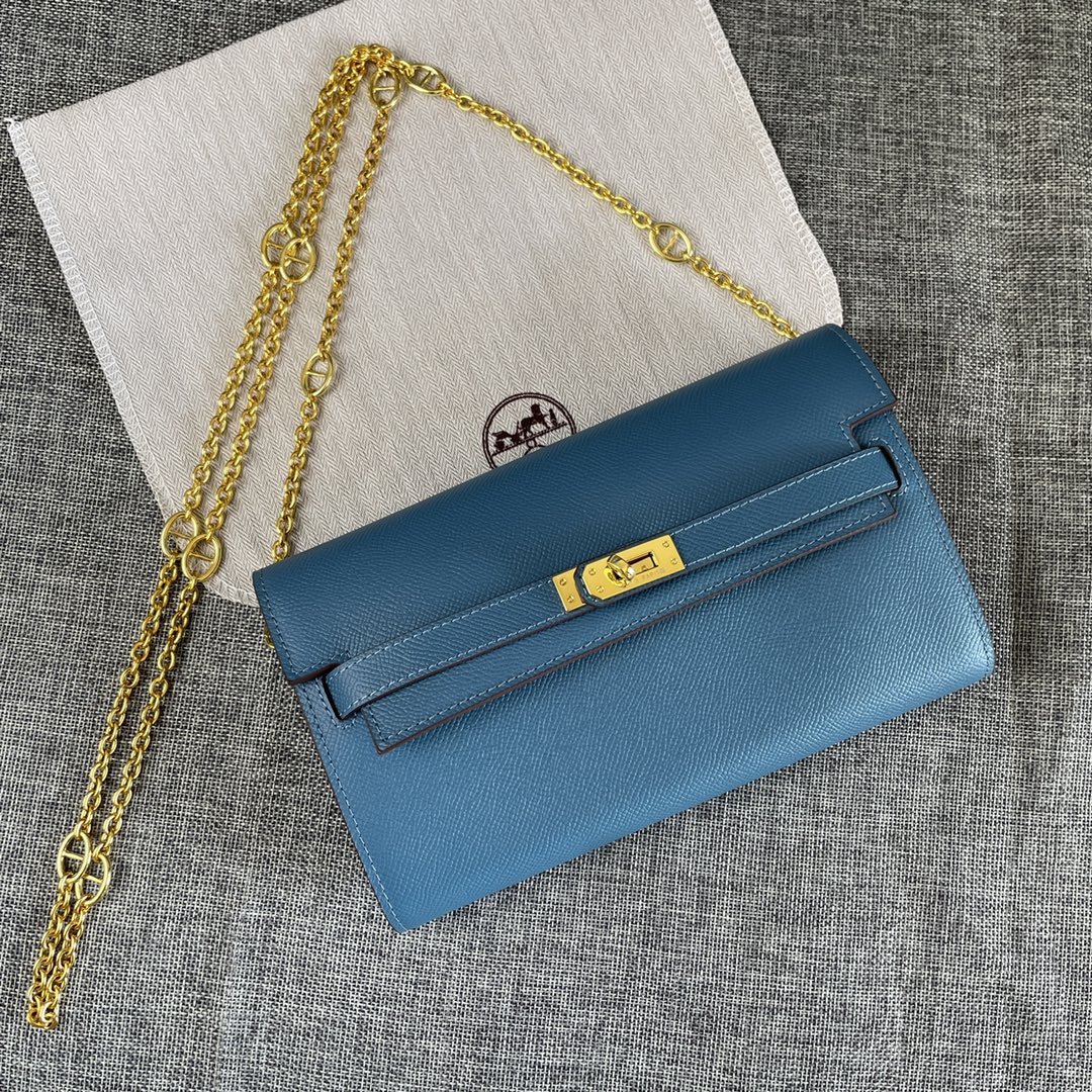 Hermes Kelly Chain Purse Bag - Image 13