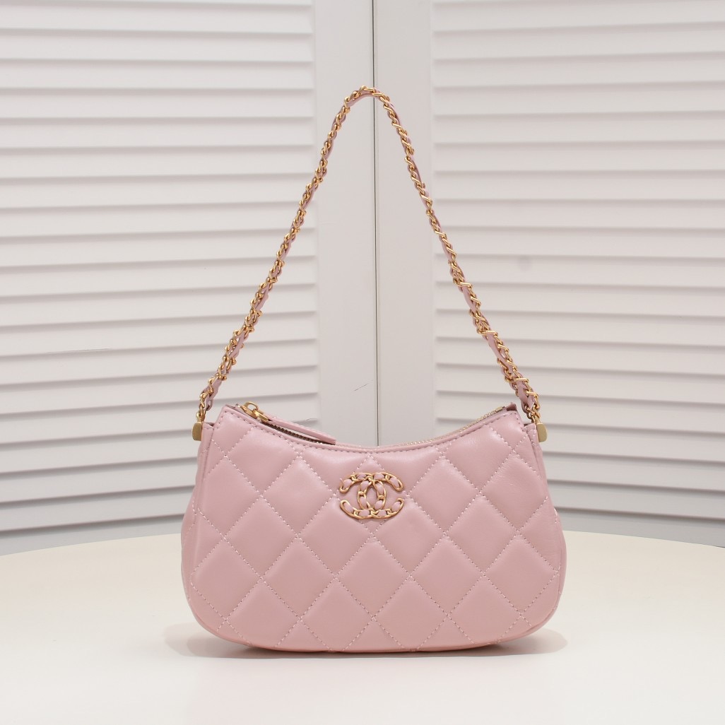 Chanel 23K Double C Hobo Chain Shoulder Bag Handbag - Image 6