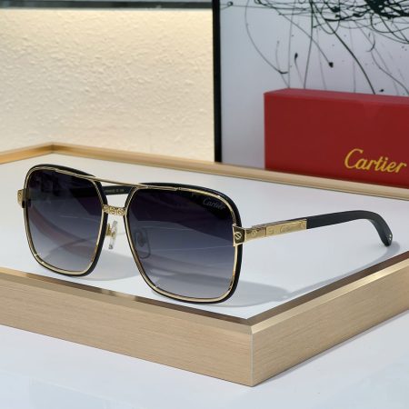 Cartier Metal Side Color Matching Aviator Sunglasses Top quality - Image 7