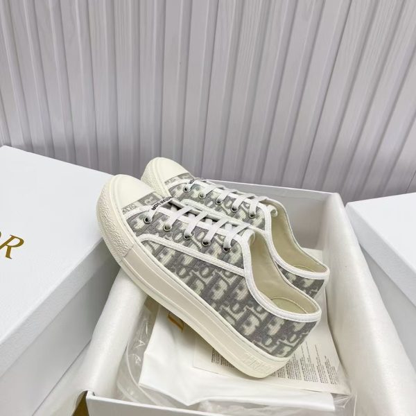 Dior Walk'n'Dior Sneaker Stone Gray Oblique Embroidered Cotton