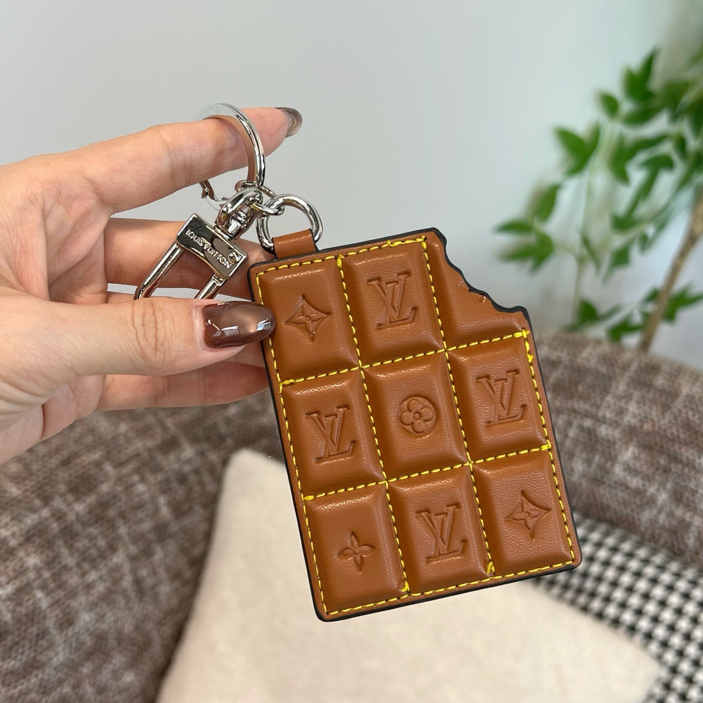 LV Chocolate Bar Figurine Key Holder And Bag Charm - Image 2