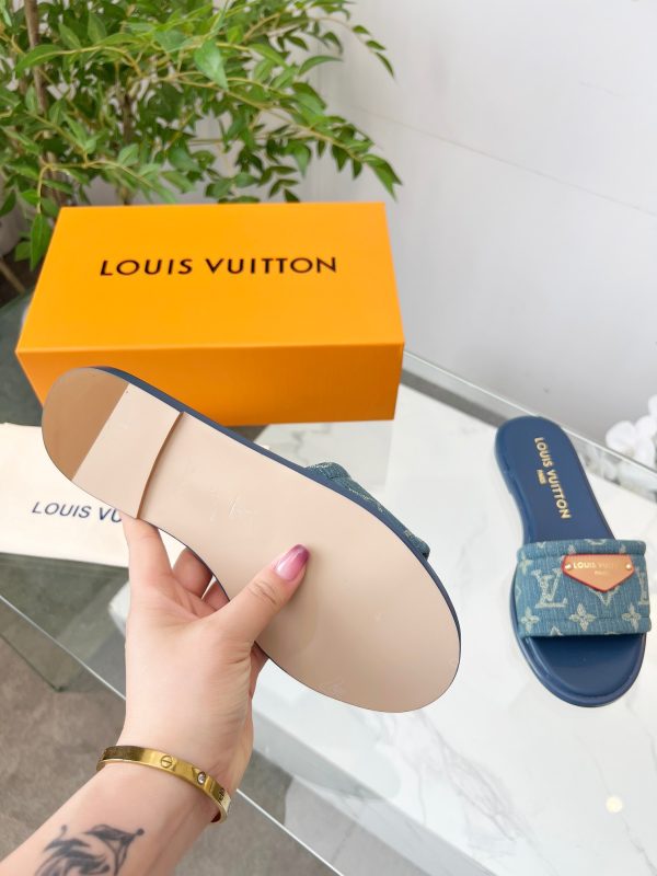 LV Denim Classic Printed Sandals
