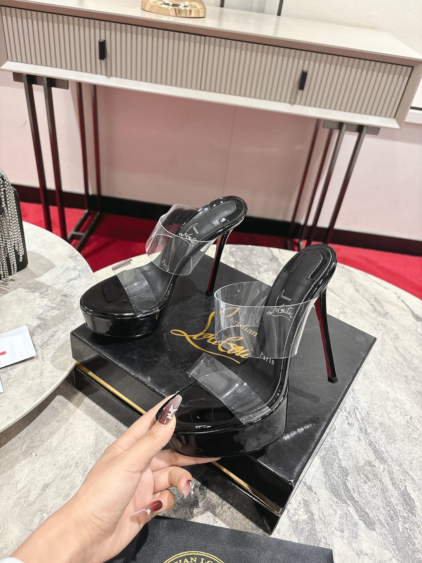 Christian Louboutin Just Nothing Alta Heels - Image 1