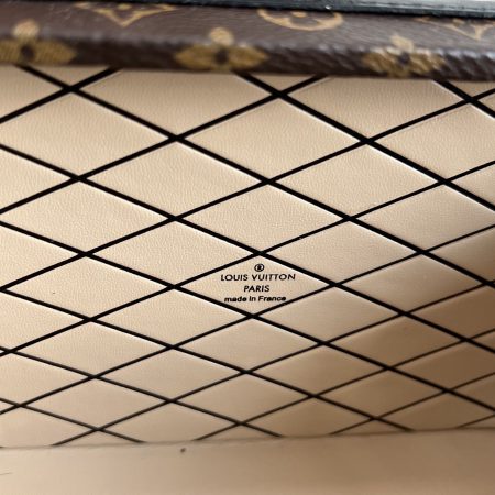 LV Petite Malle Monogram Canvas Bag in Brown M44199 - Image 9