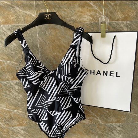Chanel One-Piece Swimsuit Swimwear