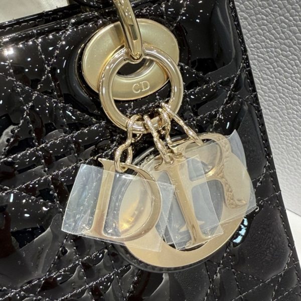 Dior Small Lady Bag Lacquered Calfskin Top Quality
