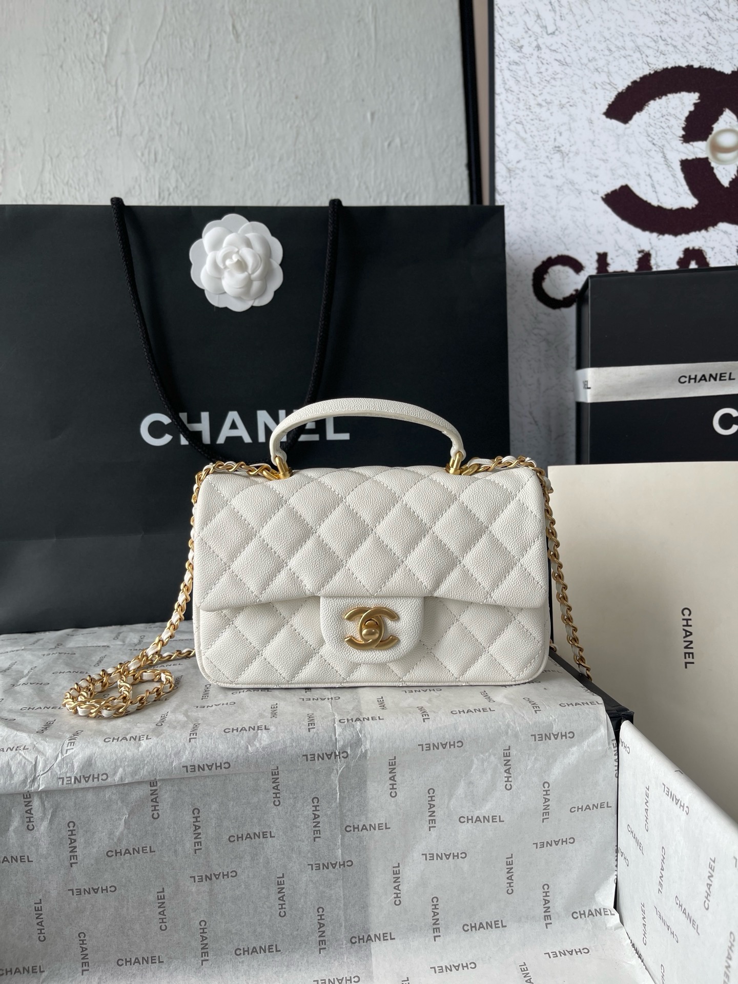 Chanel Top Mini Caviar Bag - Image 1