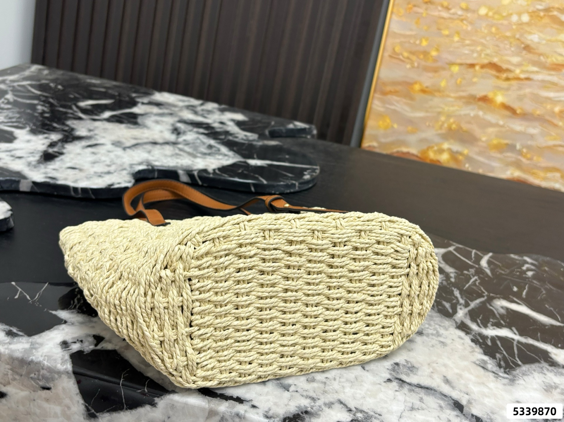 Loewe Anagram Basket Woven Shopping Bag - Image 8