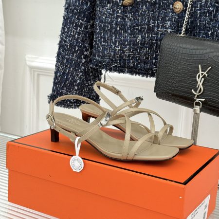 Hermès Kelly Buckle Thin-Strap Kitten-Heel Sandals - Image 2