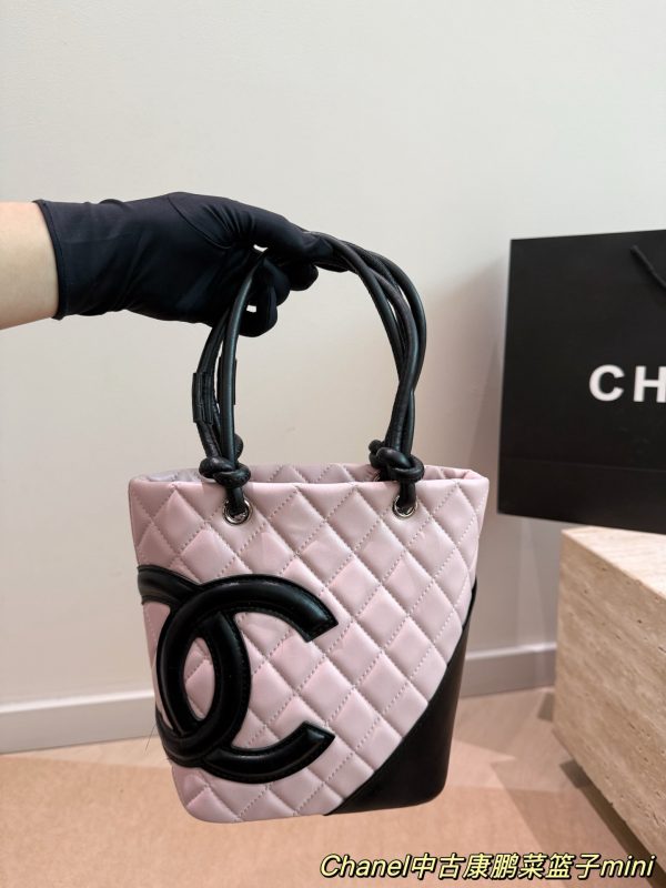 Chanel Cambon Line Matelassé Tote Hand Bag