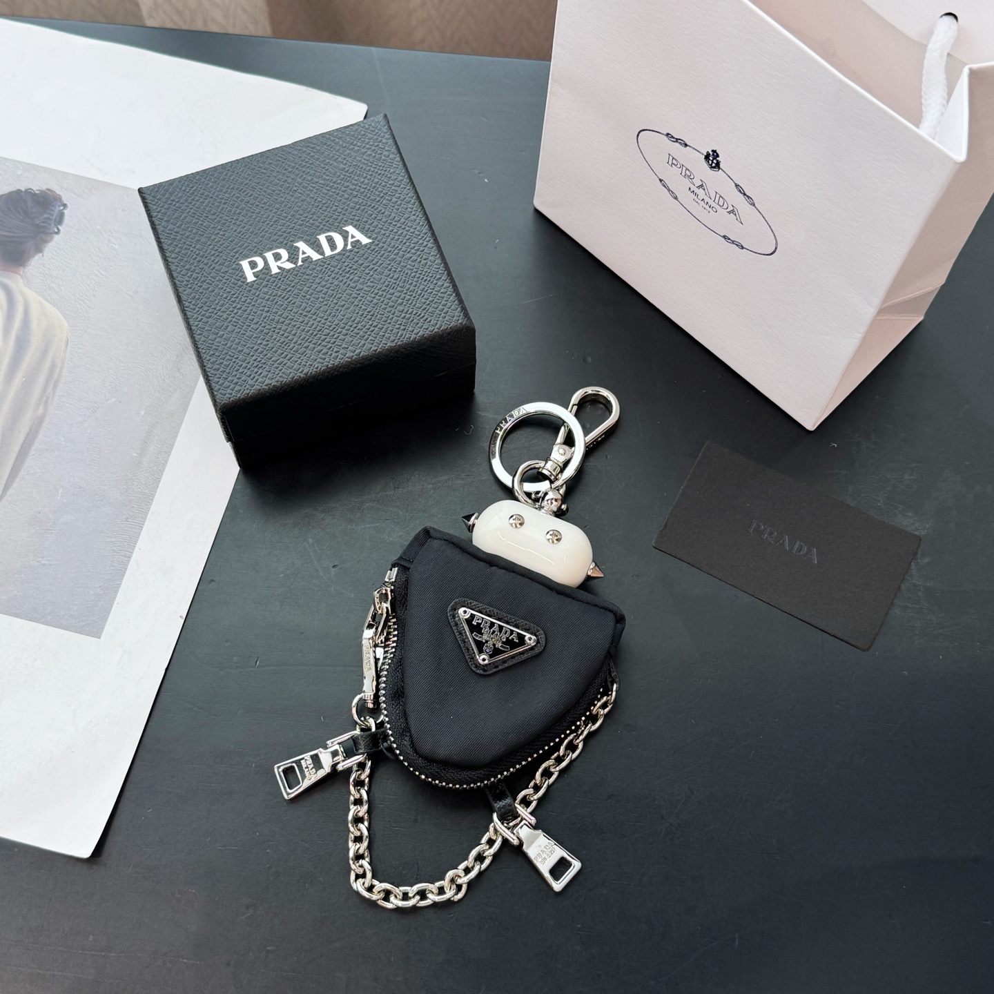 Prada Keychain Pouch - Image 1