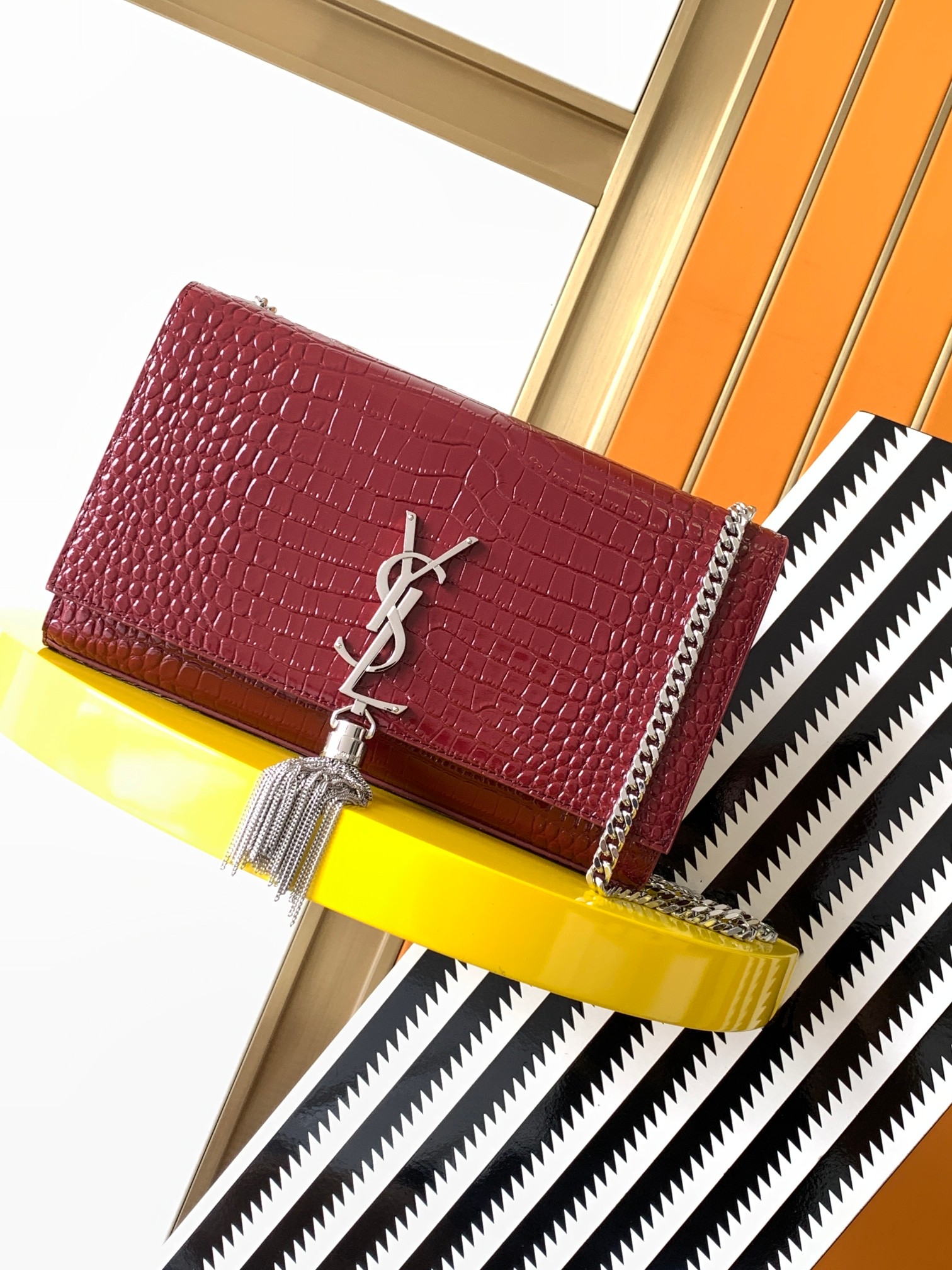 YSL Kate 24cm Crocodile Pattern Bag - Top Quality - Image 4
