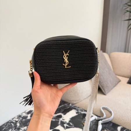 Saint Laurent Raffia Lou Camera Bag - Image 2