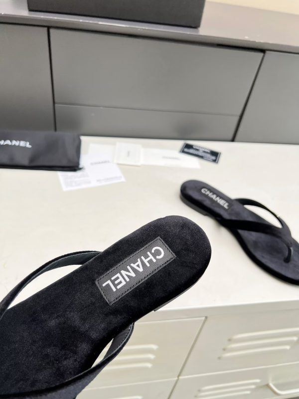Chanel Crystal CC Thong Sandals