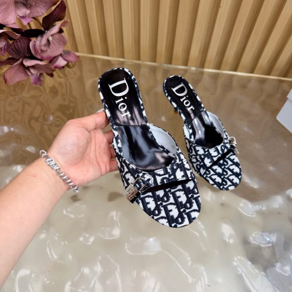Dior denim lock & key shoes