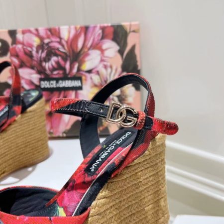 Dolce & Gabbana Hemp Rope Wedge Sandals - Image 8